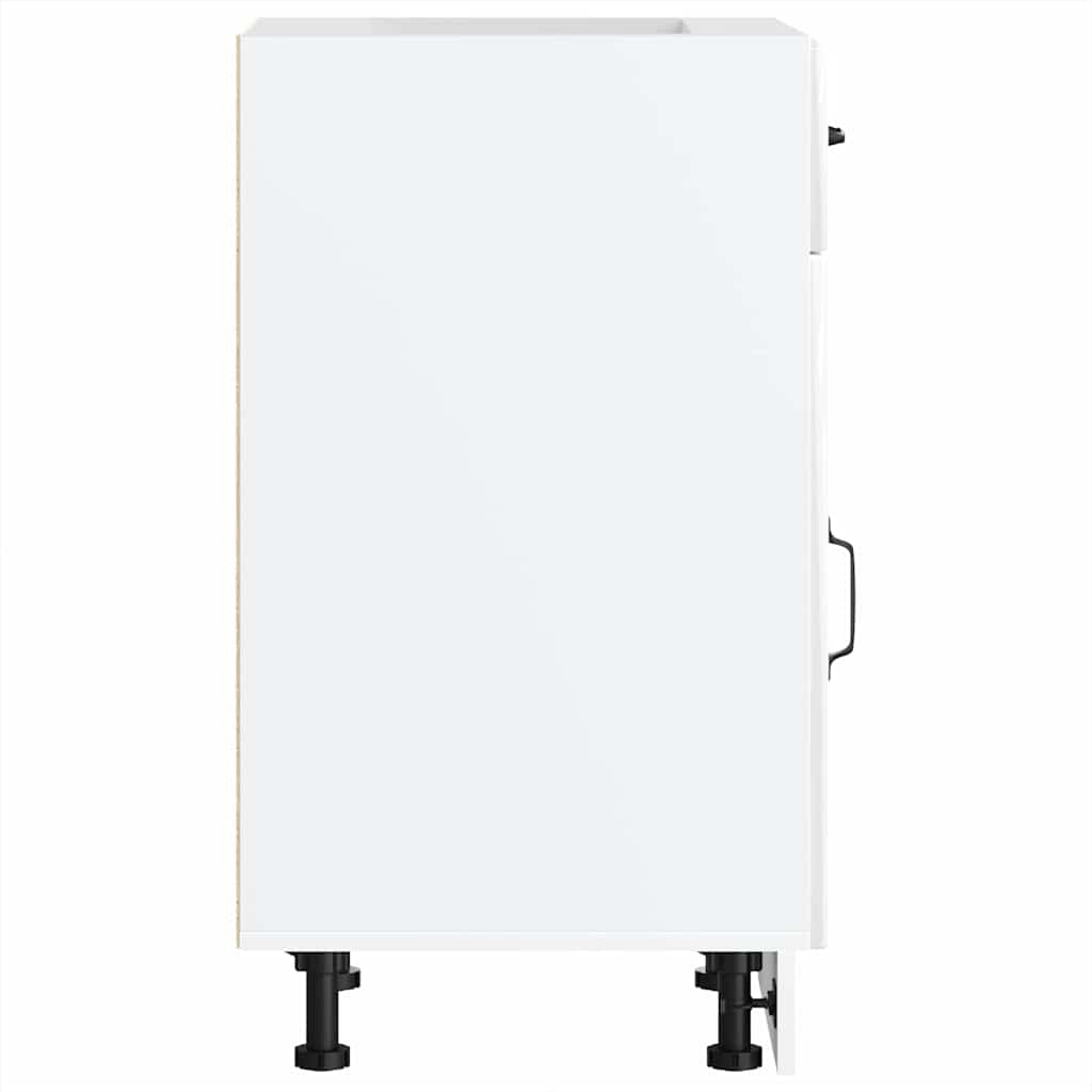 Base da Cucina Lucca Bianco Lucido in Legno Multistrato - homemem39