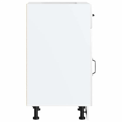 Base da Cucina Lucca Bianco Lucido in Legno Multistrato - homemem39