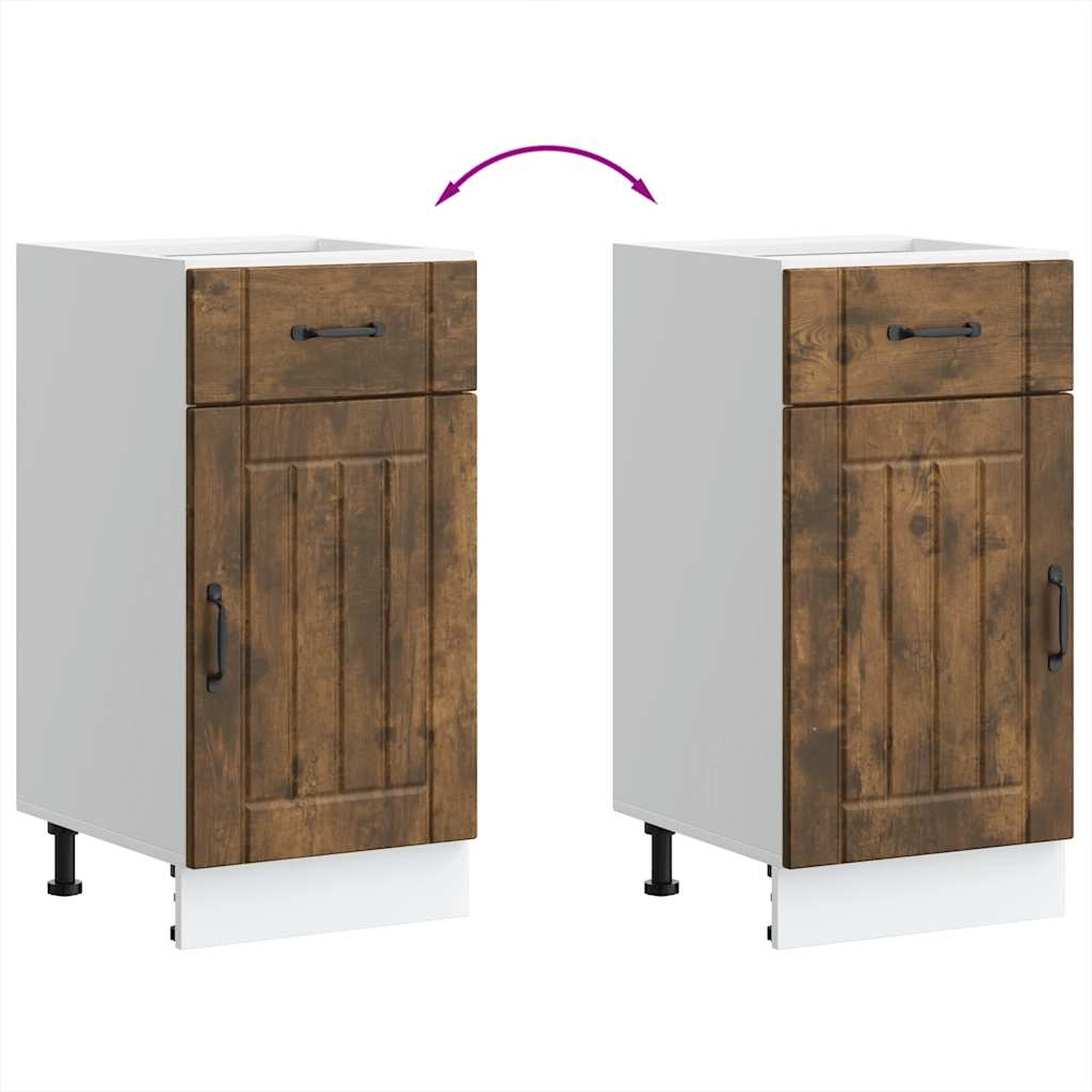 Base da Cucina Lucca Rovere Fumo in Legno Multistrato - homemem39