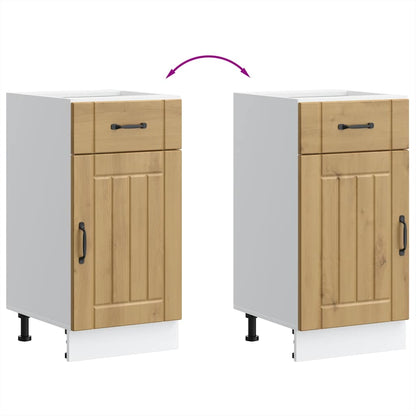 Base da Cucina Lucca Rovere Artigianale in Legno Multistrato - homemem39