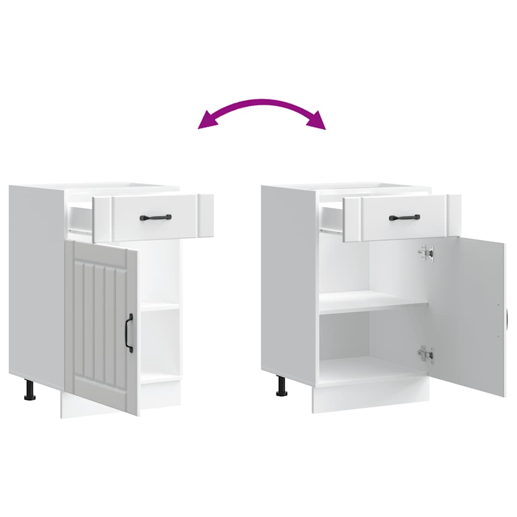 Base da Cucina Lucca Bianco in Legno Multistrato - homemem39