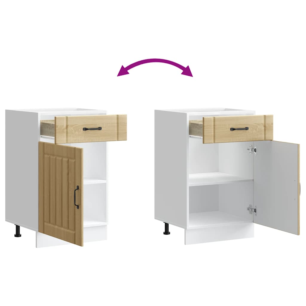 Base da Cucina Lucca Rovere Sonoma in Legno Multistrato - homemem39