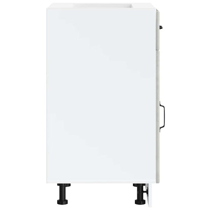 Base da Cucina Lucca Grigio Cemento in Legno Multistrato - homemem39