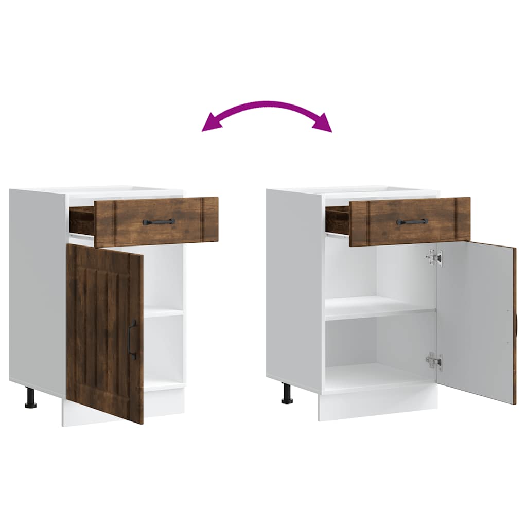 Base da Cucina Lucca Rovere Fumo in Legno Multistrato - homemem39