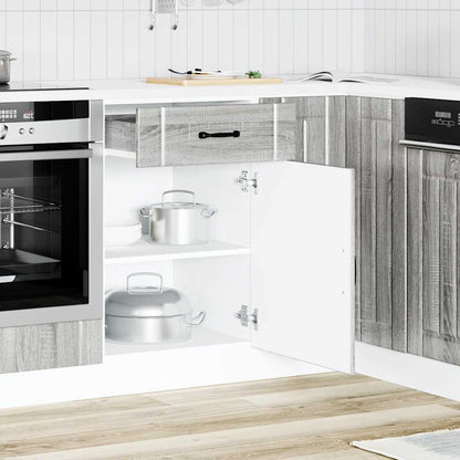 Base da Cucina Lucca Grigio Sonoma in Legno Multistrato - homemem39