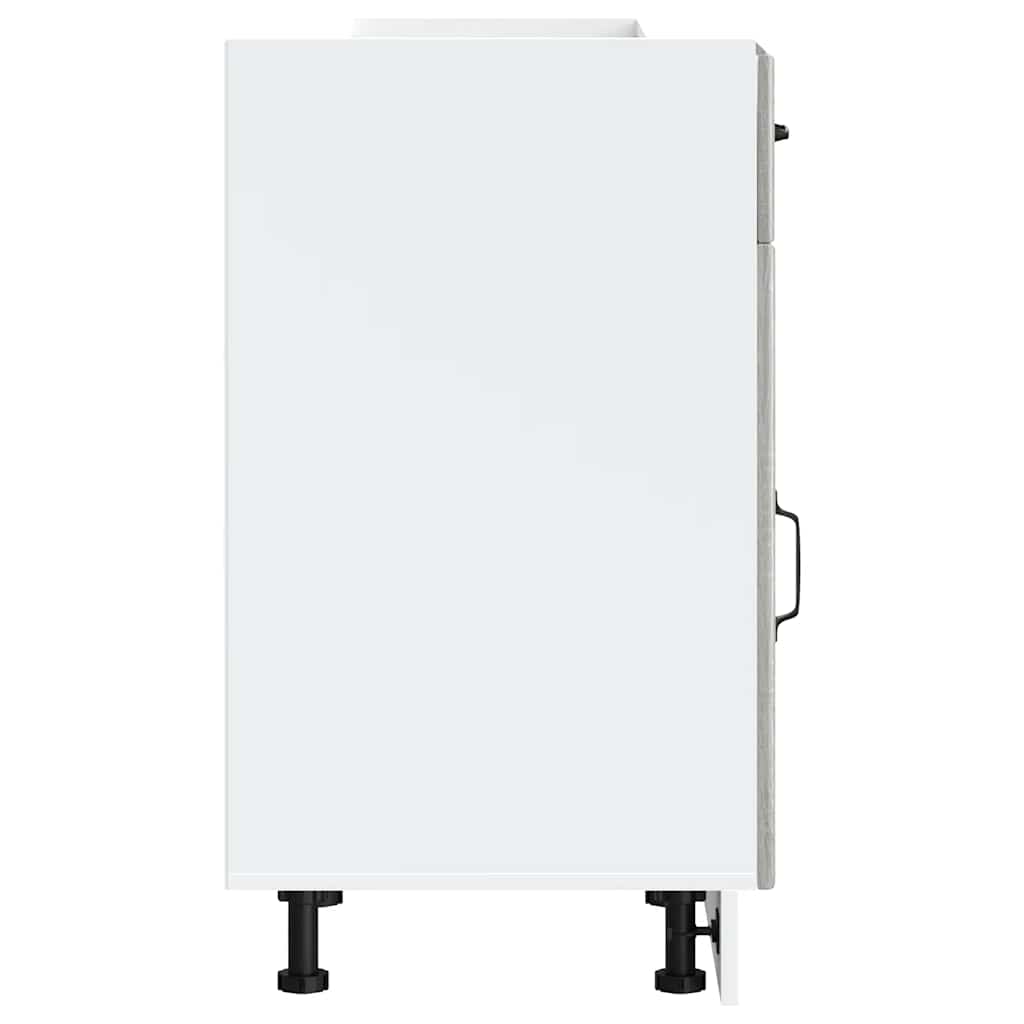 Base da Cucina Lucca Grigio Sonoma in Legno Multistrato - homemem39