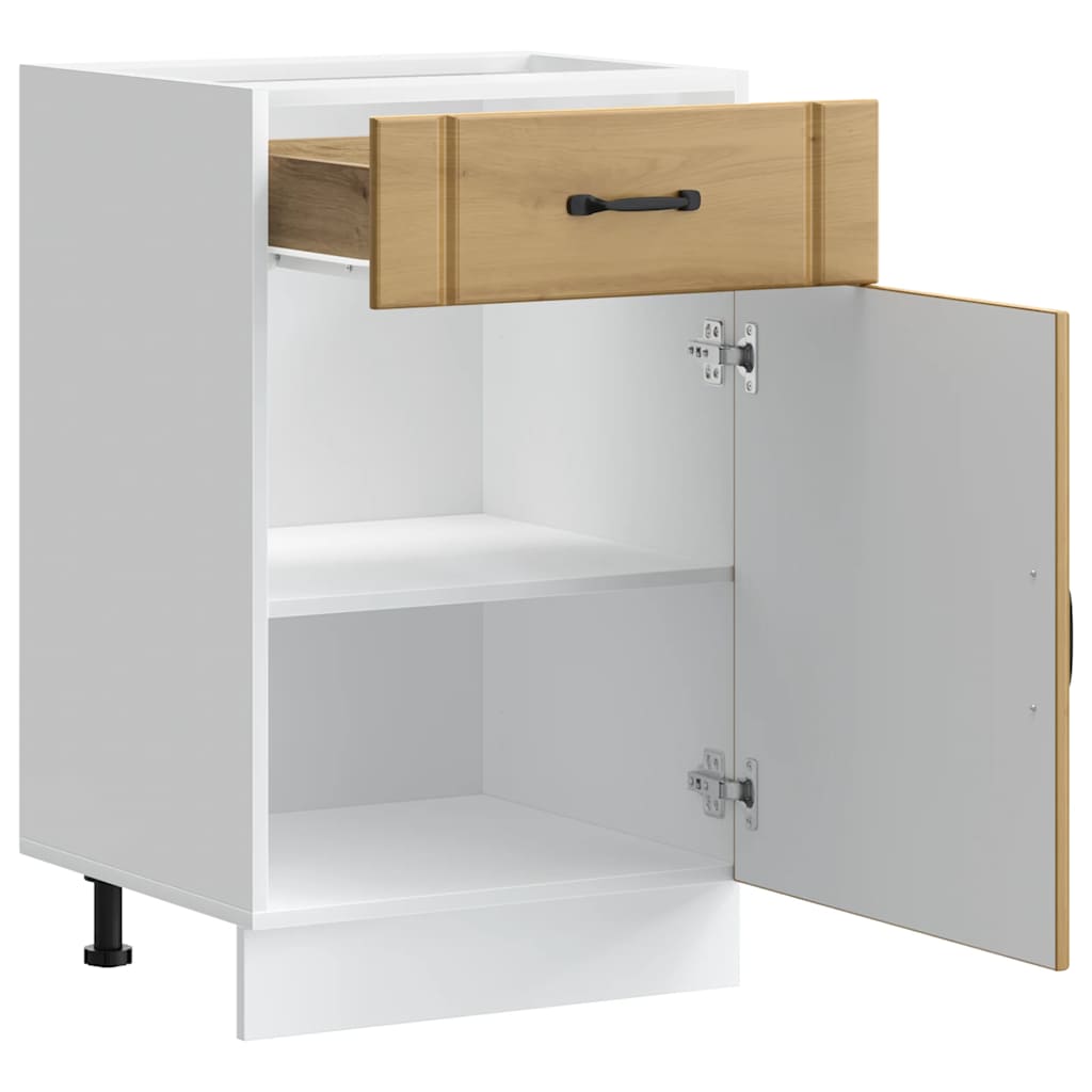 Base da Cucina Lucca Rovere Artigianale in Legno Multistrato - homemem39