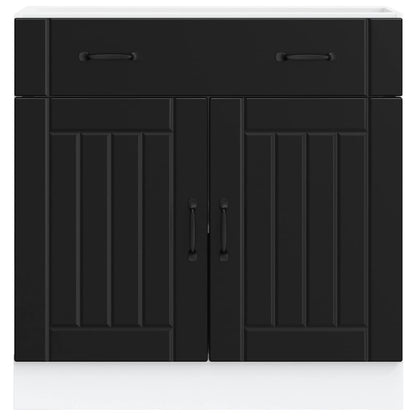 Base da Cucina Lucca Nero in Legno Multistrato - homemem39