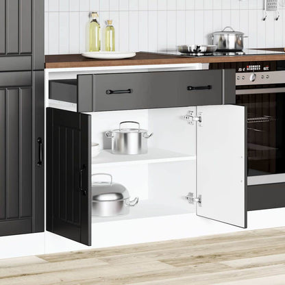 Base da Cucina Lucca Nero in Legno Multistrato - homemem39