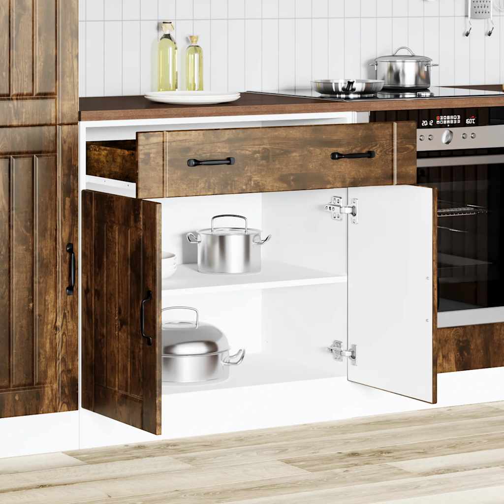 Base da Cucina Lucca Rovere Fumo in Legno Multistrato - homemem39