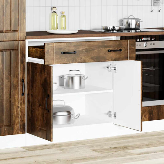 Base da Cucina Lucca Rovere Fumo in Legno Multistrato - homemem39