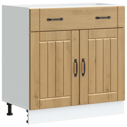 Base da Cucina Lucca Rovere Artigianale in Legno Multistrato - homemem39