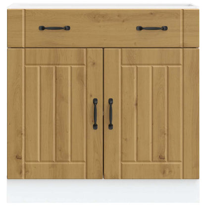 Base da Cucina Lucca Rovere Artigianale in Legno Multistrato - homemem39