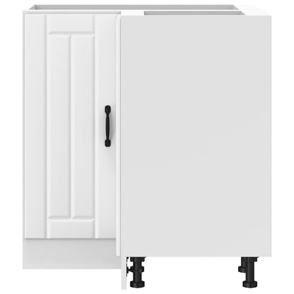 Mobile Base ad Angolo Cucina Lucca Bianco in Legno Multistrato - homemem39