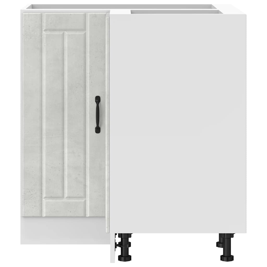 Mobile Base ad Angolo Cucina Lucca Grigio Cemento in Truciolato - homemem39