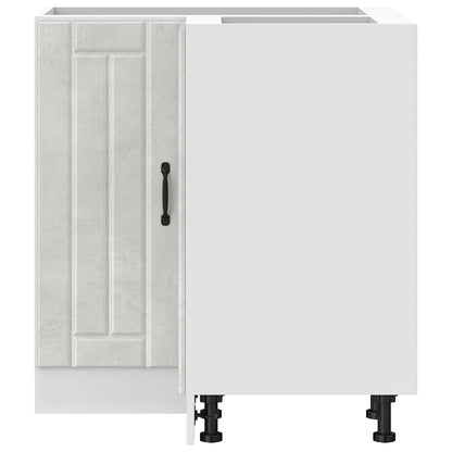 Mobile Base ad Angolo Cucina Lucca Grigio Cemento in Truciolato - homemem39