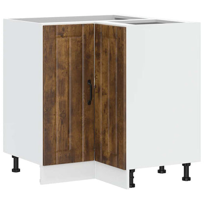 Mobile Base ad Angolo Cucina Lucca Rovere Fumo in Truciolato - homemem39