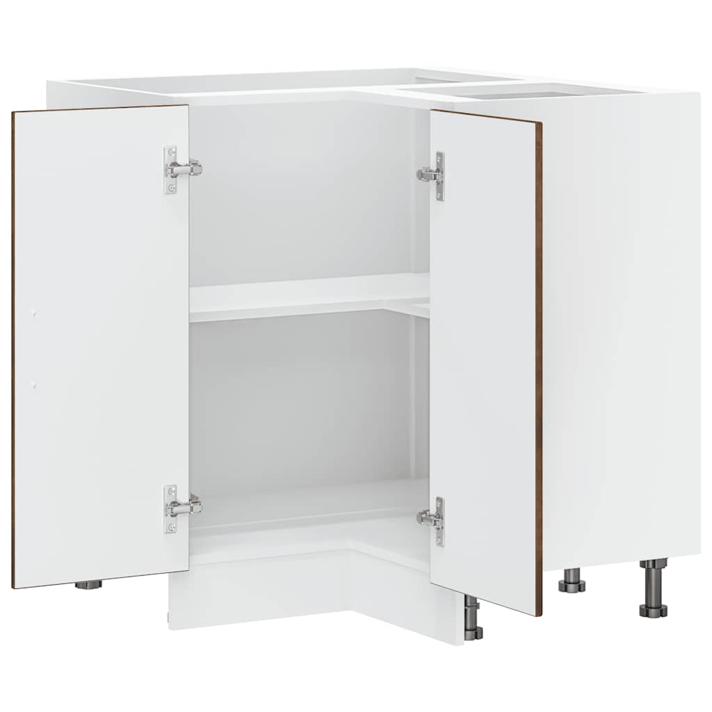 Mobile Base ad Angolo Cucina Lucca Rovere Fumo in Truciolato - homemem39