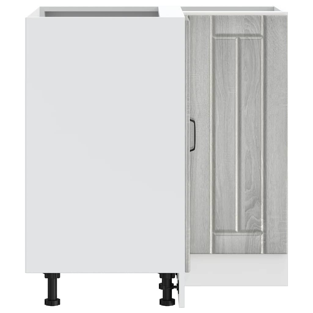 Mobile Base ad Angolo Cucina Lucca Grigio Sonoma in Truciolato - homemem39