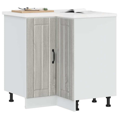 Mobile Base ad Angolo Cucina Lucca Grigio Sonoma in Truciolato - homemem39