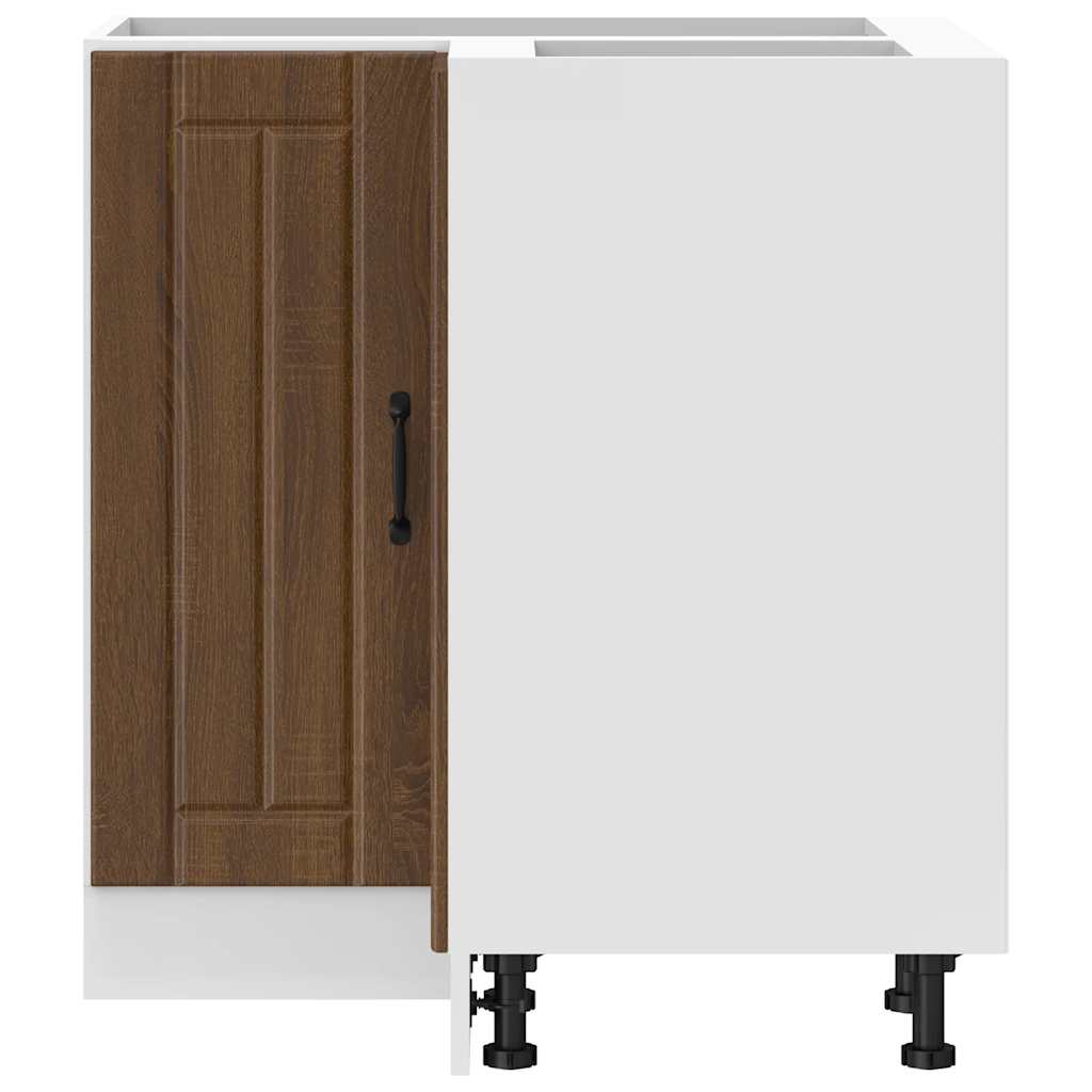 Mobile Base ad Angolo Cucina Lucca Rovere Marrone in Truciolato - homemem39