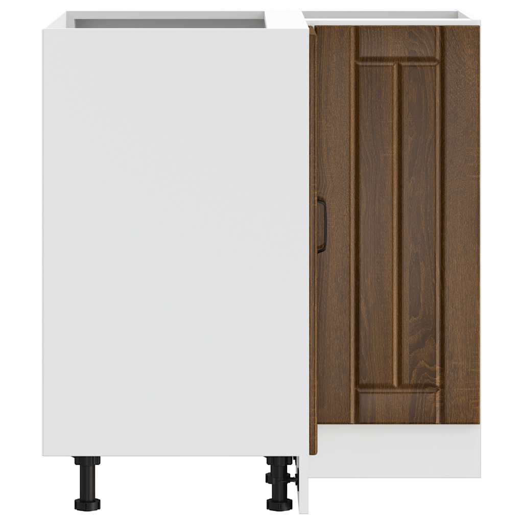 Mobile Base ad Angolo Cucina Lucca Rovere Marrone in Truciolato - homemem39