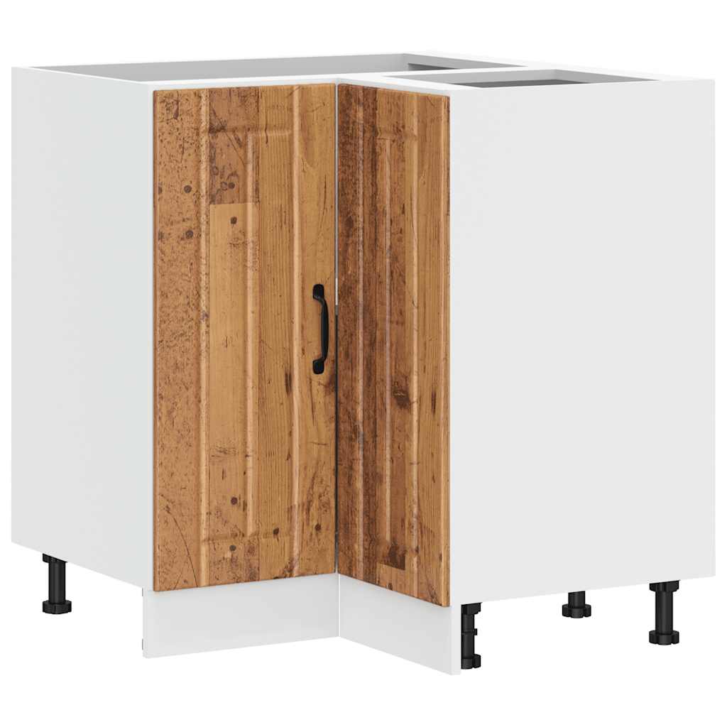 Mobile Base ad Angolo Cucina Lucca Legno Antico in Truciolato - homemem39