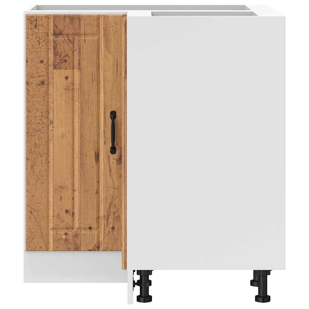 Mobile Base ad Angolo Cucina Lucca Legno Antico in Truciolato - homemem39