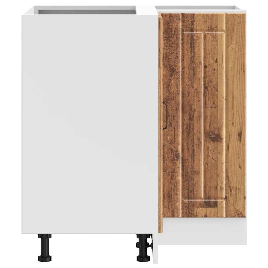 Mobile Base ad Angolo Cucina Lucca Legno Antico in Truciolato - homemem39