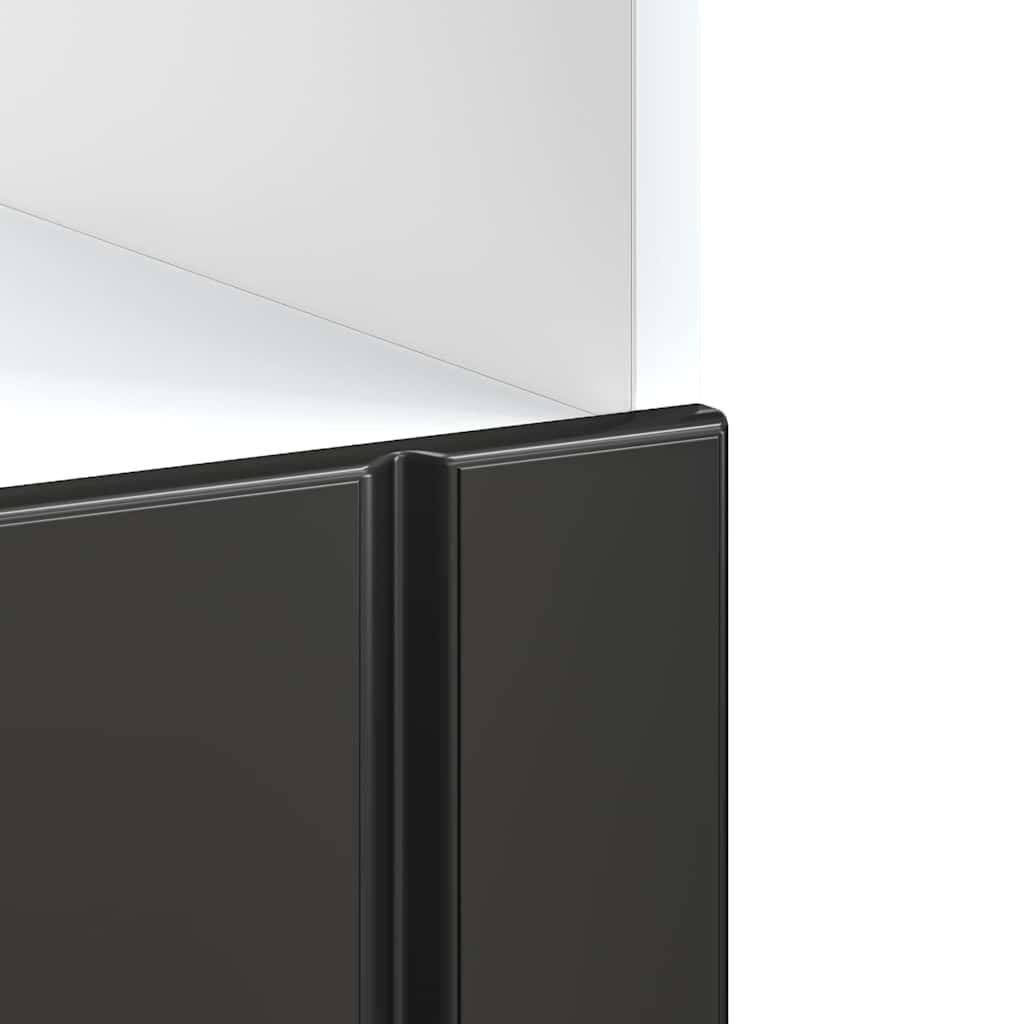 Armadio Forno Lucca Nero in Legno Multistrato - homemem39