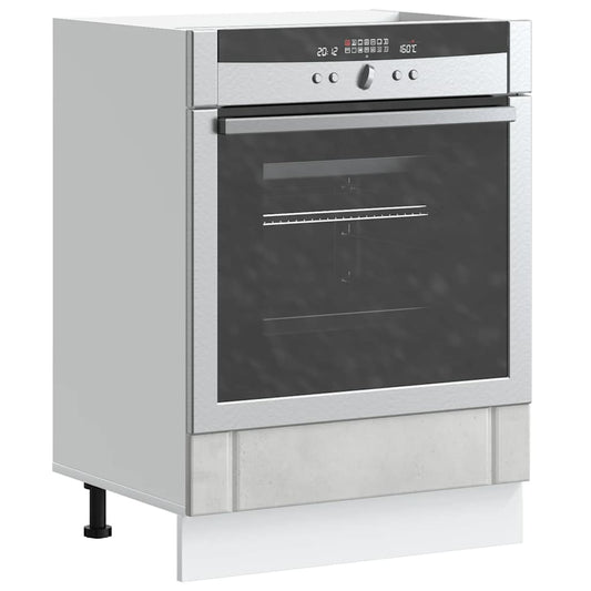 Armadio Forno Lucca Grigio Cemento in Legno Multistrato - homemem39