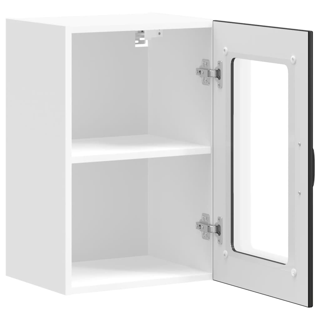 Pensile da Cucina con Porta in Vetro Lucca Nero - homemem39