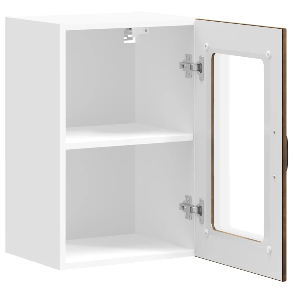 Pensile da Cucina con Porta in Vetro Lucca Rovere Fumo - homemem39