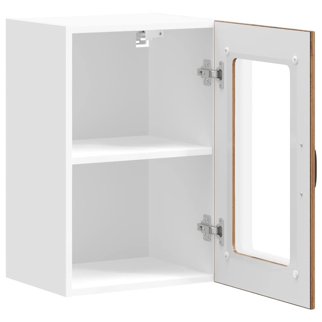 Pensile da Cucina con Porta in Vetro Lucca Legno Antico - homemem39