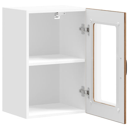 Pensile da Cucina con Porta in Vetro Lucca Legno Antico - homemem39