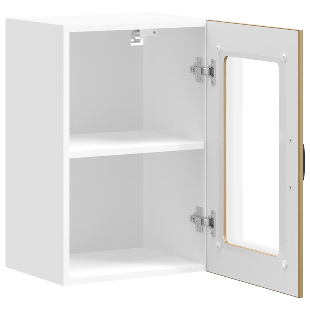 Pensile da Cucina con Porta in Vetro Lucca Rovere Artigianale - homemem39