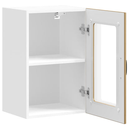 Pensile da Cucina con Porta in Vetro Lucca Rovere Artigianale - homemem39