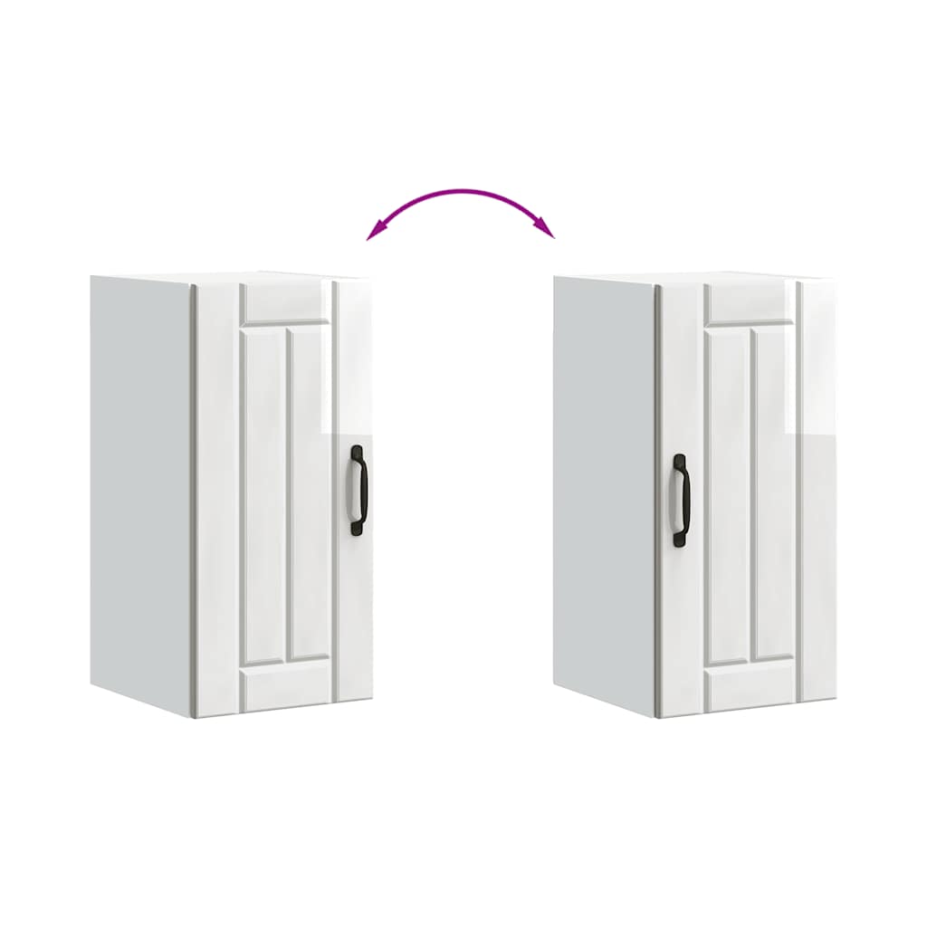 Pensile da Cucina Lucca Bianco Lucido in Legno Multistrato - homemem39