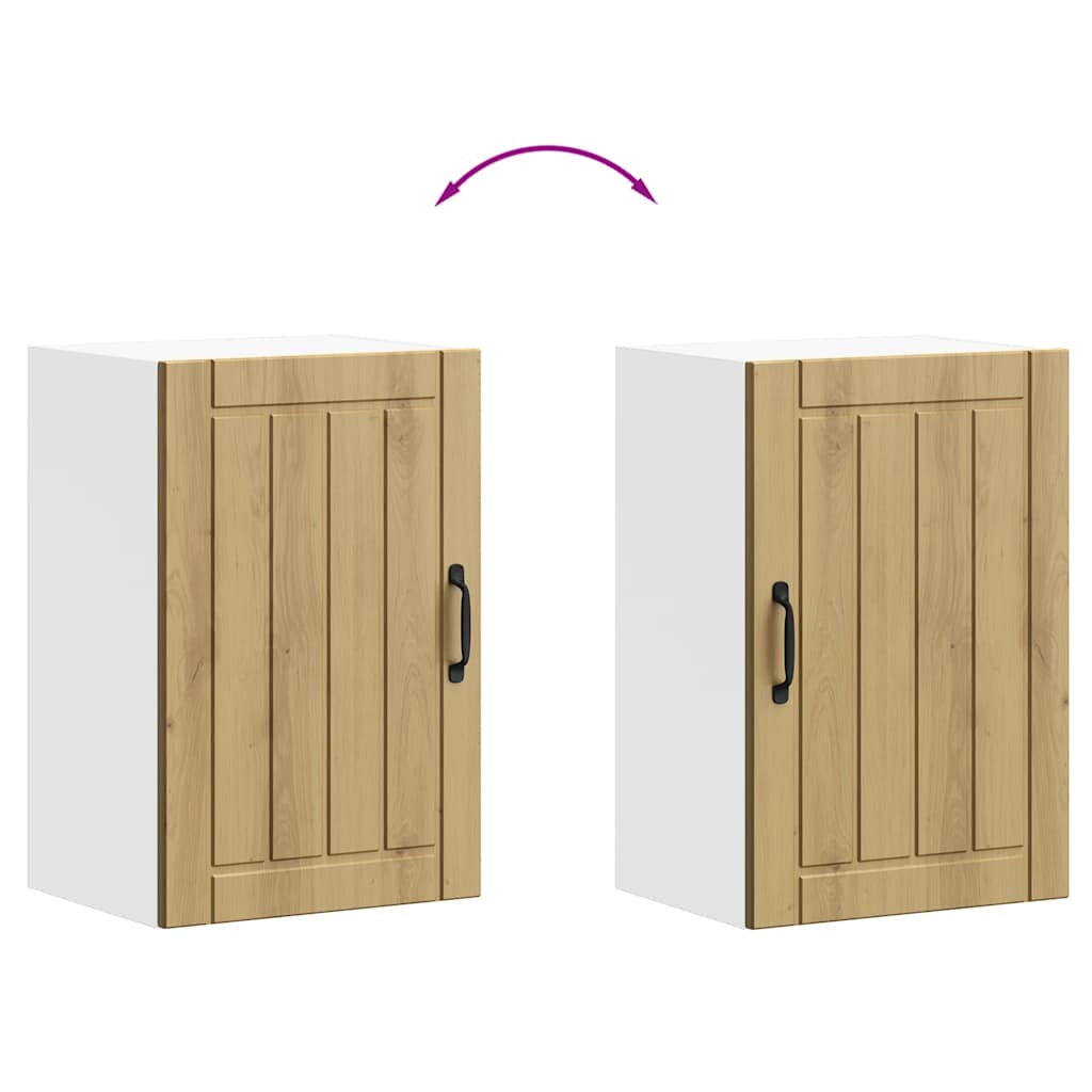 Pensile da Cucina Lucca Rovere Artigianale in Legno Multistrato - homemem39