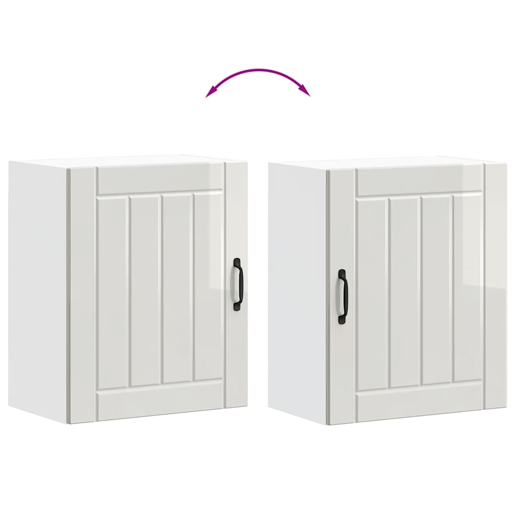 Pensile da Cucina Lucca Bianco Lucido in Legno Multistrato - homemem39