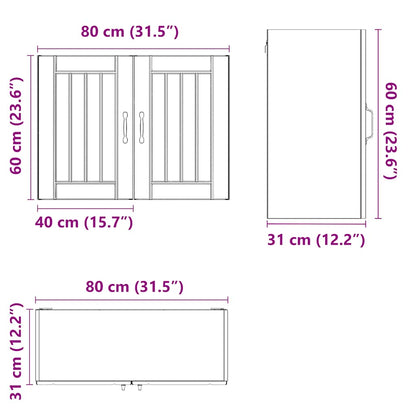 Pensile da Cucina Lucca Bianco in Legno Multistrato - homemem39
