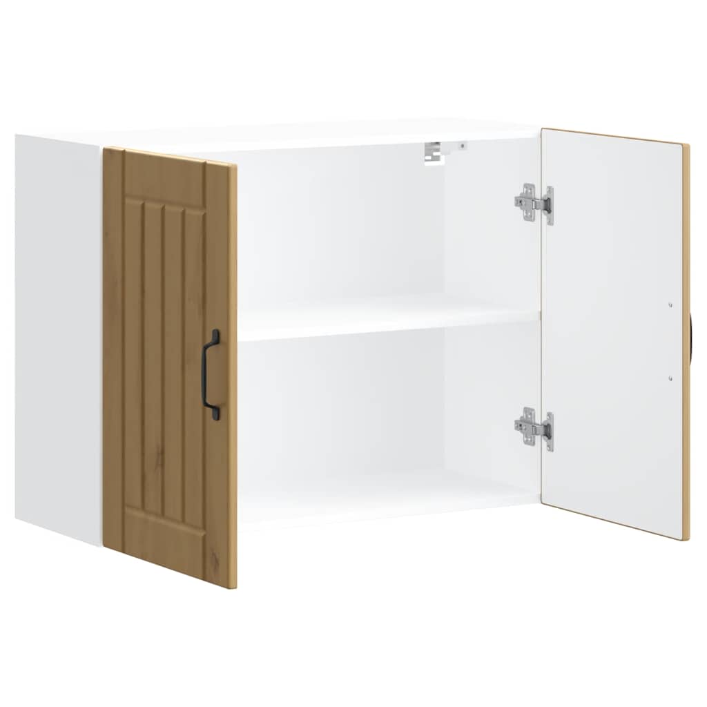 Pensile da Cucina Lucca Rovere Artigianale in Legno Multistrato - homemem39