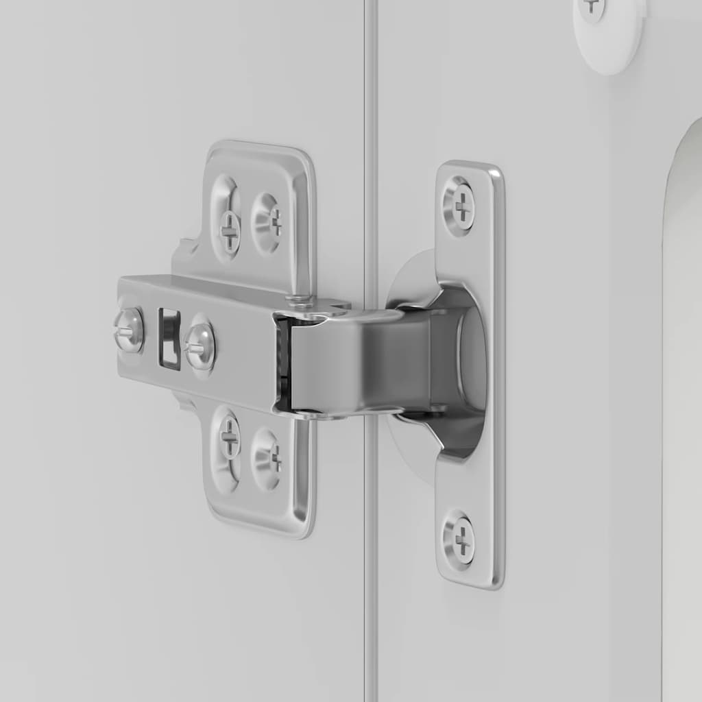 Pensile da Cucina con Porta in Vetro Lucca Bianco Truciolato - homemem39