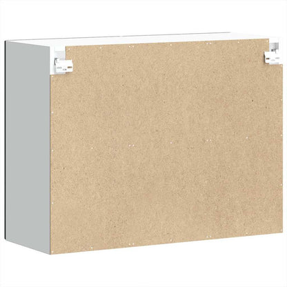 Pensile da Cucina con Porta in Vetro Lucca Nero Truciolato - homemem39