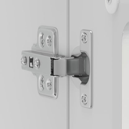 Pensile da Cucina con Porta in Vetro Lucca Bianco Lucido - homemem39