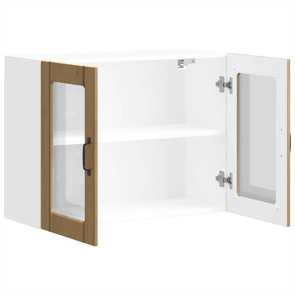 Pensile da Cucina con Porta in Vetro Lucca Rovere Artigianale - homemem39