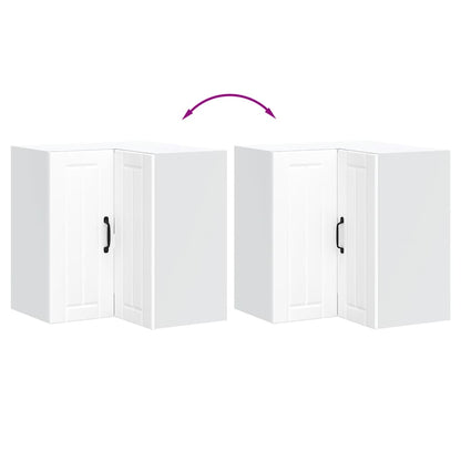 Pensile da Cucina ad Angolo Lucca Bianco in Legno Multistrato - homemem39