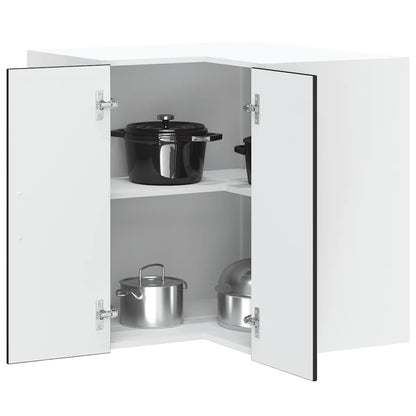 Pensile da Cucina ad Angolo Lucca Nero in Legno Multistrato