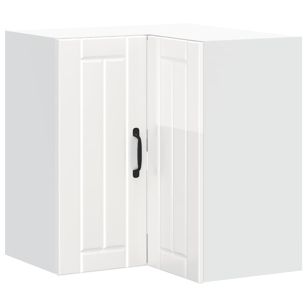 Pensile da Cucina ad Angolo Lucca Bianco Lucido in Truciolato - homemem39