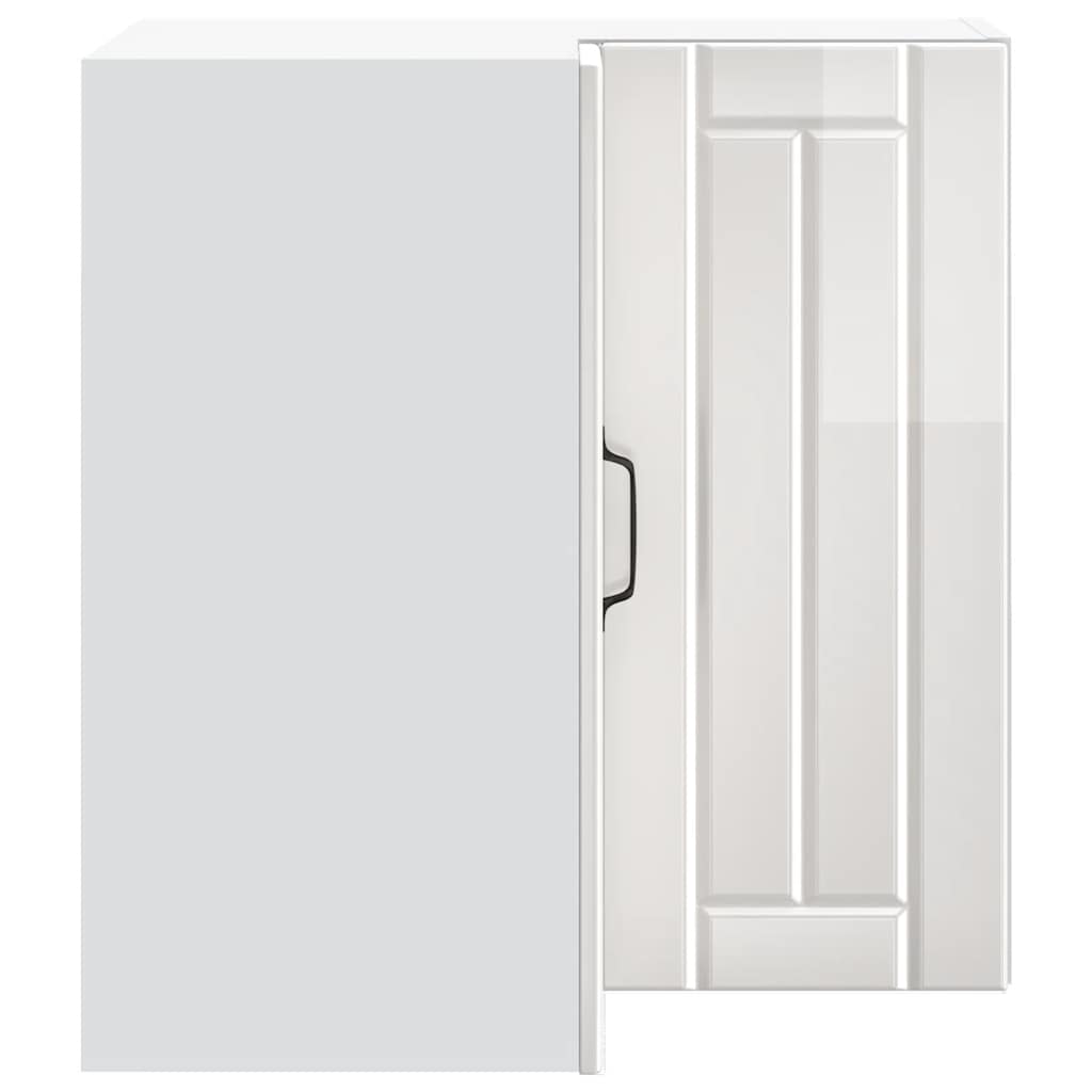 Pensile da Cucina ad Angolo Lucca Bianco Lucido in Truciolato - homemem39